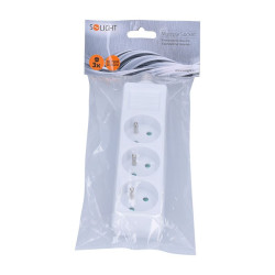 Solight vícenásobná zásuvka, 3 zásuvky
