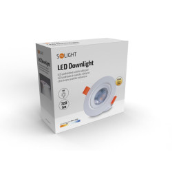 Solight LED podhledové světlo bodové, 5W, 400lm, 3000K, kulaté, bílé