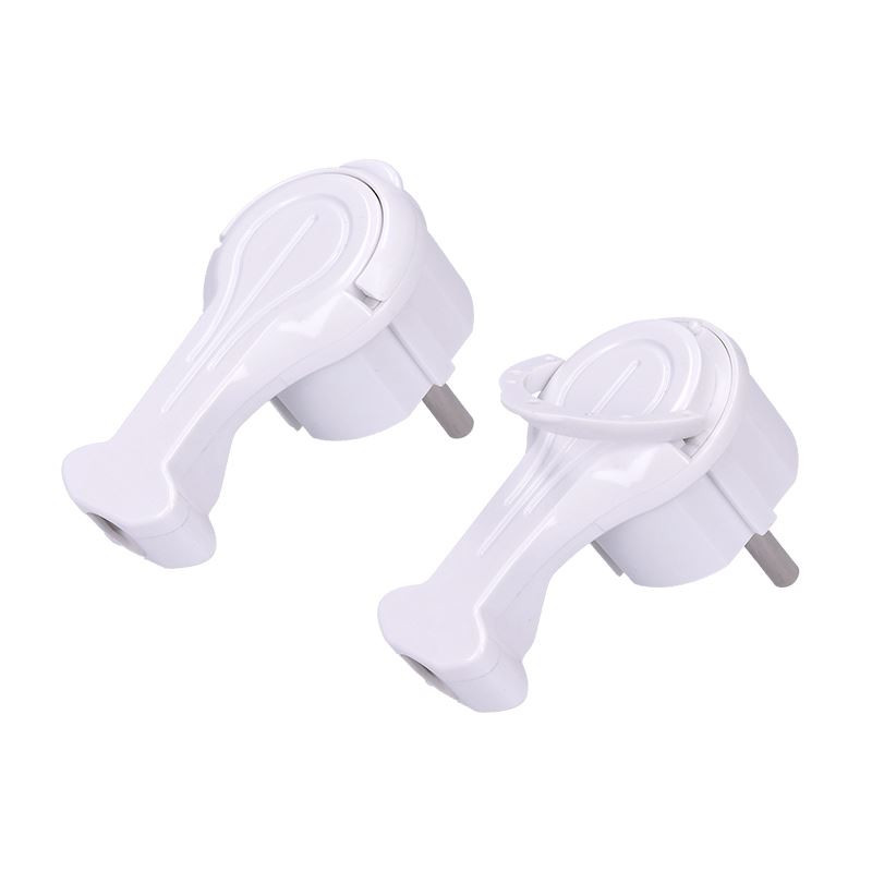 Solight zástrčka lomená, nízký profil od stěny, IP20, bílá