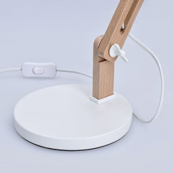 Solight stolní lampa Falun, E27, bílá