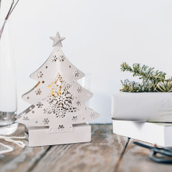 Solight LED kovový vánoční stromek, 2x AA