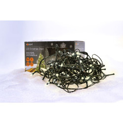 Solight LED venkovní vánoční řetěz, 100 LED, 10m, přívod 3m, 8 funkcí, časovač, IP44, teplá bílá