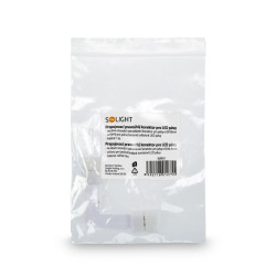 Solight propojovací pravoúhlý konektor pro LED pásy, 8mm zacvakávací konektor na obou stranách, 1ks, sáček