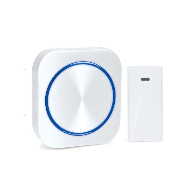 Solight bezdrátový zvonek bezbateriový, do zásuvky, 150m, bílý, learning code