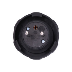 Solight zástrčka gumová do vlhka a prachu, přímá, IP65, černá