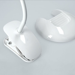 Solight LED stmívatelná lampička 2v1, podstavec i klip, 5W 4000K, 3 barevné kryty