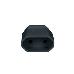 Solight zásuvka plochá 2.5A, přímá, IP20, černá