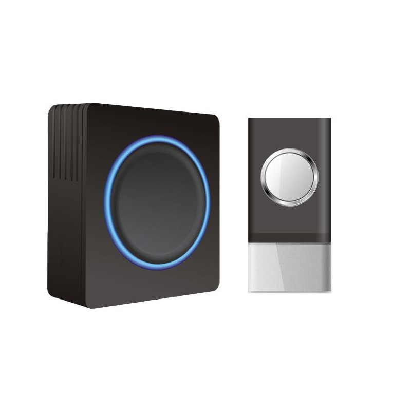 Solight bezdrátový zvonek, do zásuvky, 120m, černý