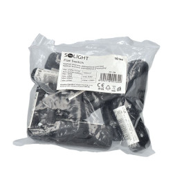 Solight vypínač šňůrový, jednopólový průchozí, černý