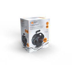 Solight prodlužovací přívod na bubnu, 1 zásuvka, 25m, černý kabel, 3x 1,5mm2