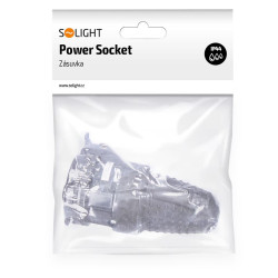 Solight zásuvka gumová, do vlhka, přímá, IP44, černá