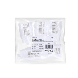 Solight zásuvka plochá 2.5A, přímá, IP20, bílá