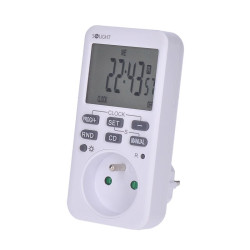 Solight digitální týdenní časový spínač, 16 režimů, podsvícený velký LCD