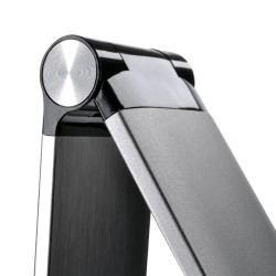 Solight LED stolní lampička stmívatelná, 11W, změna chromatičnosti, broušený hliník, stříbrná