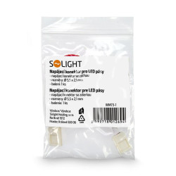 Solight propojovací kabel pro LED pásy, 8mm zacvakávací konektor na obou stranách, 1ks, sáček