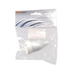 Solight zásuvka přímá, IP20, bílá