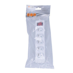 Solight vícenásobná zásuvka, 5 zásuvek, vypínač