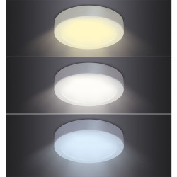 Solight LED mini panel CCT, přisazený, 24W, 1800lm, 3000K, 4000K, 6000K, kulatý