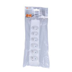 Solight vícenásobná zásuvka, 6 zásuvek