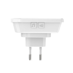 Solight bezdrátový zvonek, 2 tlačítka, do zásuvky, 200m, bílý, learning code