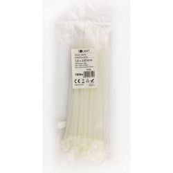 Solight vázací nylonové pásky, barva natural, 100ks, 3,6 x 200mm