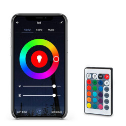 Solight Wifi Smart LED světelný pás, RGB, 5m, sada s adaptérem a dálkovým ovladačem