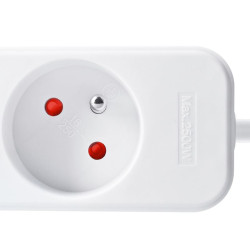 Solight prodlužovací přívod, 6 zásuvek, bílý, 1,5m