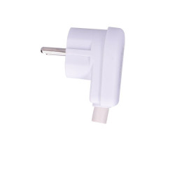 Solight zástrčka lomená, IP20, bílá