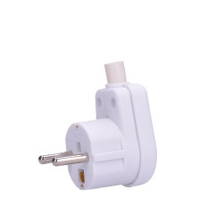 Solight zástrčka lomená, IP20, bílá