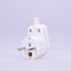 Solight zástrčka lomená, IP20, bílá