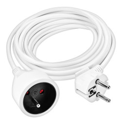Solight prodlužovací přívod - spojka, 1 zásuvka, 7m, 3 x 1mm2, bílá