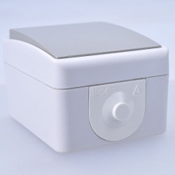 Solight vypínač do vlhka IP54, č. 1 jednopólový, šedý