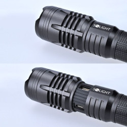 Solight nabíjecí LED svítilna, 1400lm, power bank, 2800mAh Li-Ion, USB, dárkové balení