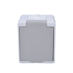 Solight zásuvka do vlhka IP54, šedá