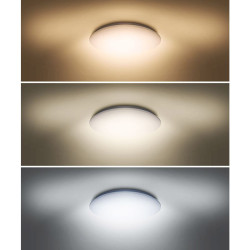 Solight LED stropní světlo Plain, 3CCT, 36W, 2520lm, 3000K, 4000K, 6000K, kulaté, 45cm