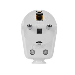 Solight zástrčka lomená, s průběžnou zásuvkou, IP20, bílá