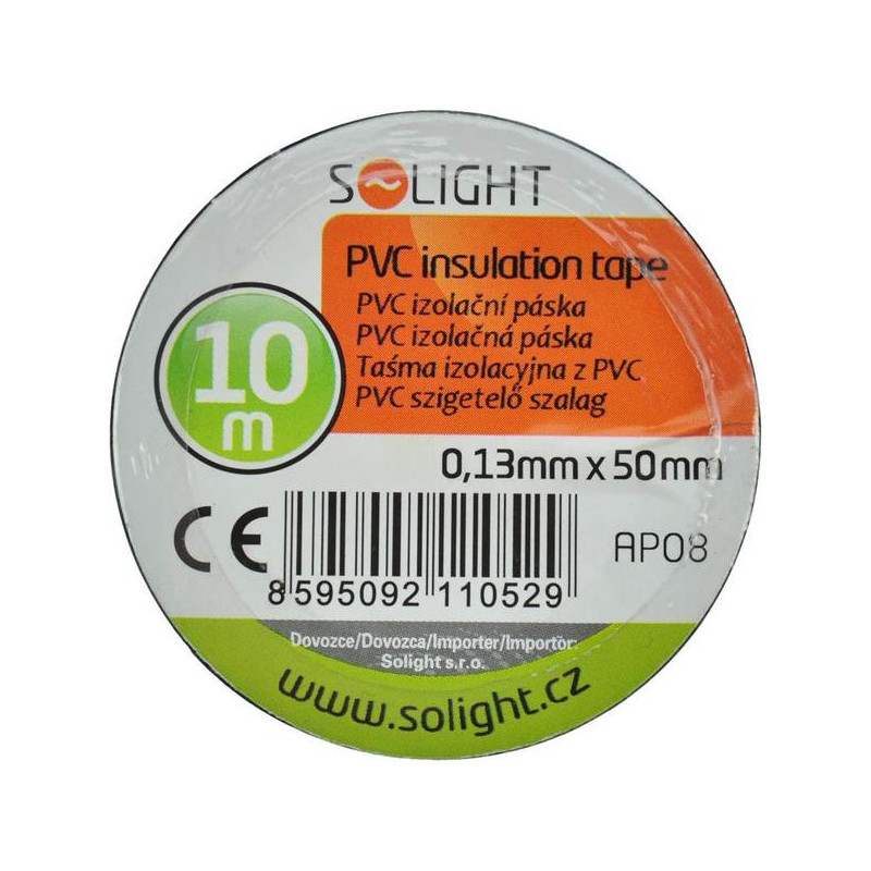 Solight izolační páska, 50mm x 0,13mm x 10m, černá