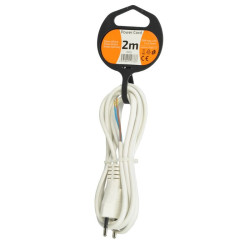 Solight flexo šňůra, 2x 0,75mm2, bílá, plochá, 2m