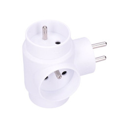 Solight rozbočka, 3x 10A, bílá