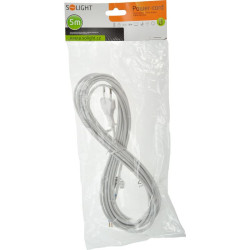 Solight flexo šňůra, 2x 0,75mm2, bílá, plochá, 5m