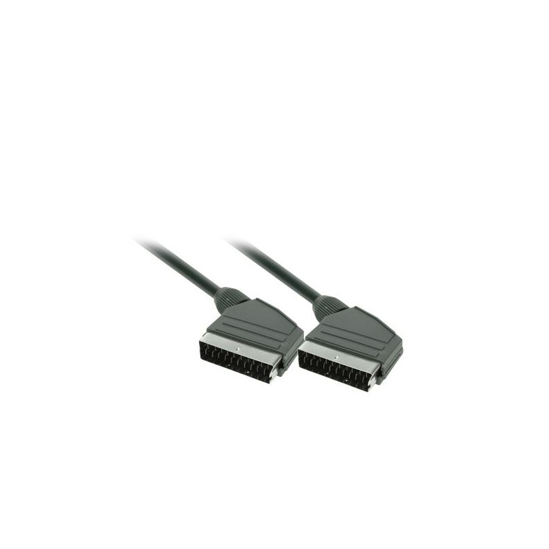 Solight SCART kabel, SCART konektor - SCART konektor, 21pin, 1,5m, průměr 8mm, sáček