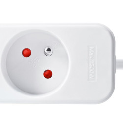 Solight prodlužovací přívod, 4 zásuvky, bílý, 1,5m