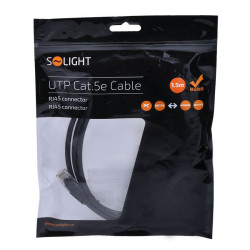 Solight UTP CAT.5E kabel, RJ45 konektor - RJ45 konektor, sáček, 1,5m