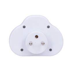 Solight rozbočka, 2x 10A, bílá, vypínač