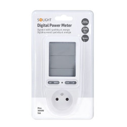 Solight digitální měřič spotřeby el. energie, velký displej