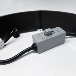 Solight LED mini panel CCT, přisazený, 12W, 900lm, 3000K, 4000K, 6000K, kulatý, černá barva