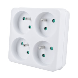 Solight Rozbočka, 4 x 10A, bílá