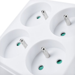 Solight Rozbočka, 4 x 10A, bílá