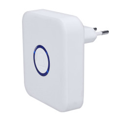 Solight Bezdrátový zvonek bezbateriový, do zásuvky, 150m, bílý, learning code