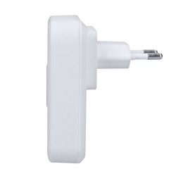 Solight Bezdrátový zvonek bezbateriový, do zásuvky, 150m, bílý, learning code